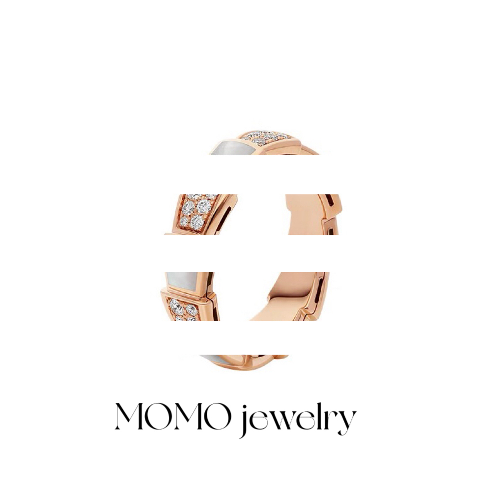 合金莫桑石戒指 【蛇骨戒指】经典时尚镶钻网红百搭简约ins精致戒指