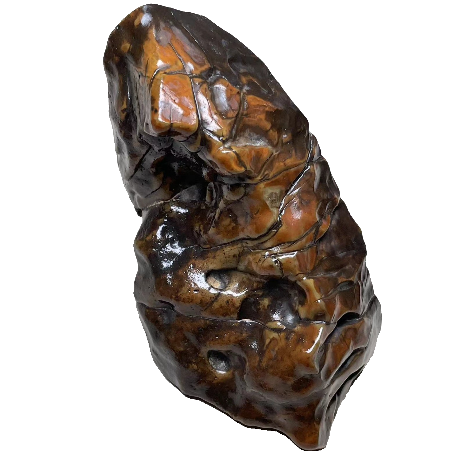 亿石园五彩石戈壁石沙漠漆眼睛石奇石摆件饰品