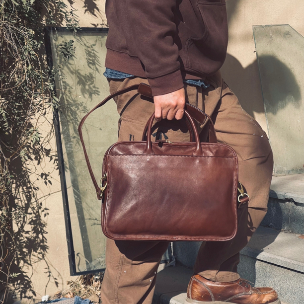 【36*26*10】1.2 真皮斜挎包简约休闲公文包手提电脑包男女通用款