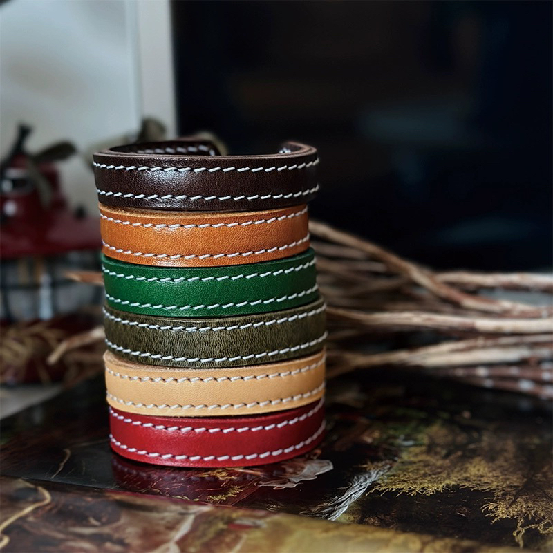 【17*1.5】本哥包店 手工真皮手环头层牛皮可调节多色夏日百搭