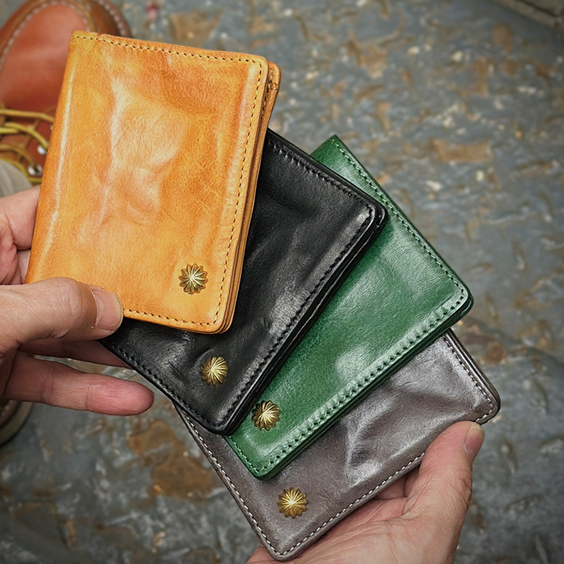 【10*9】本儿哥的皮具工作室 真皮短款钱包男士钱包