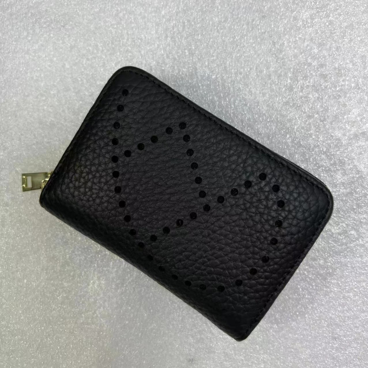 头层荔枝纹短款牛皮卡包简约轻奢经典真皮通勤潮流时尚长8宽6厚2