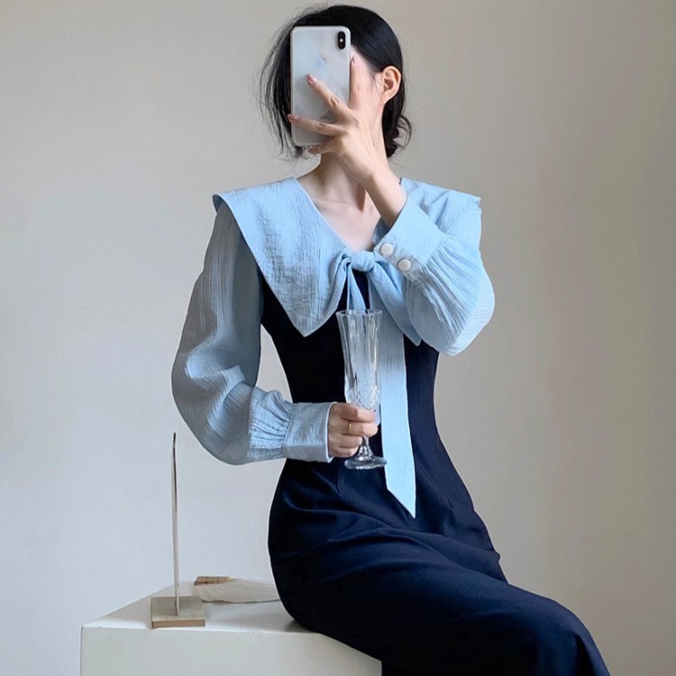 高个子女装加长版欧若风超长连衣裙春夏款到脚踝艺术生垂坠感长裙