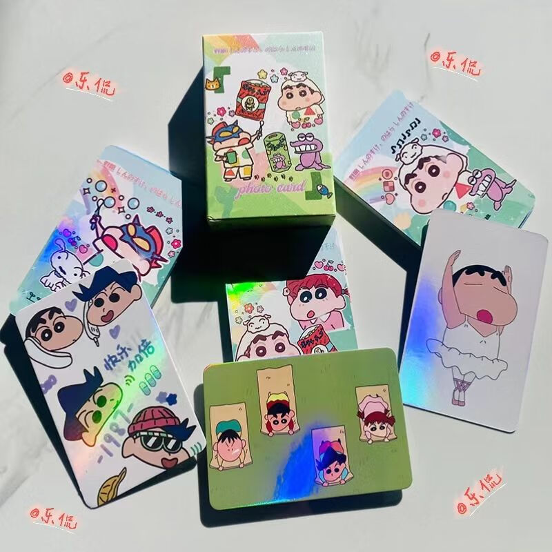 蜡笔小新小卡周边高清三寸双面覆膜圆角野原新之助野原向日葵 蜡