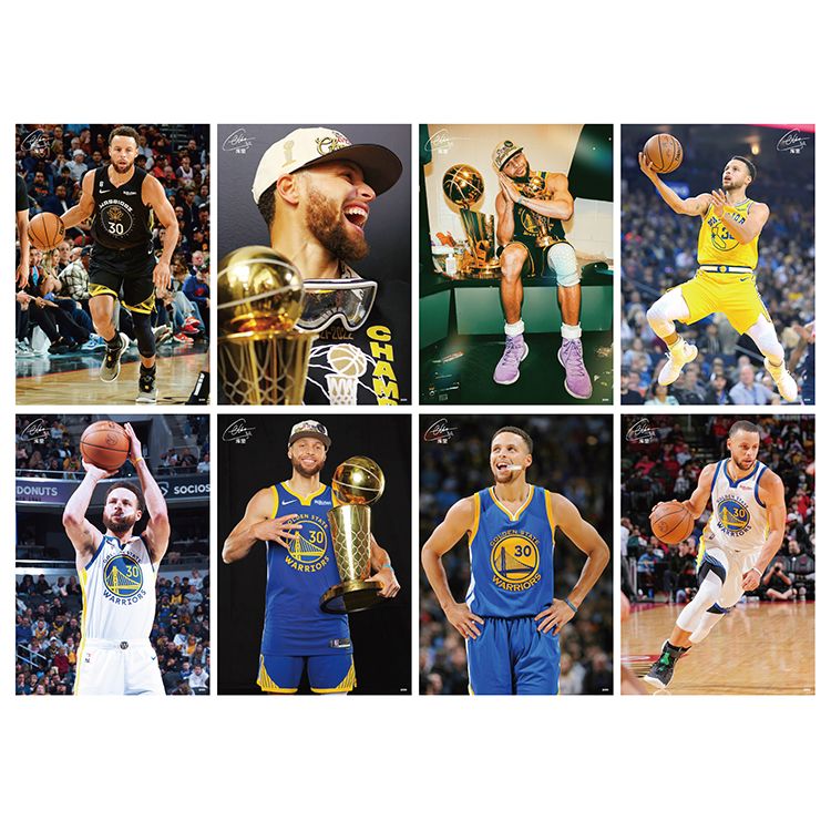 筱悠库里海报 2023新款NBA球星周边勇士队冠军清写真照片 库里[M