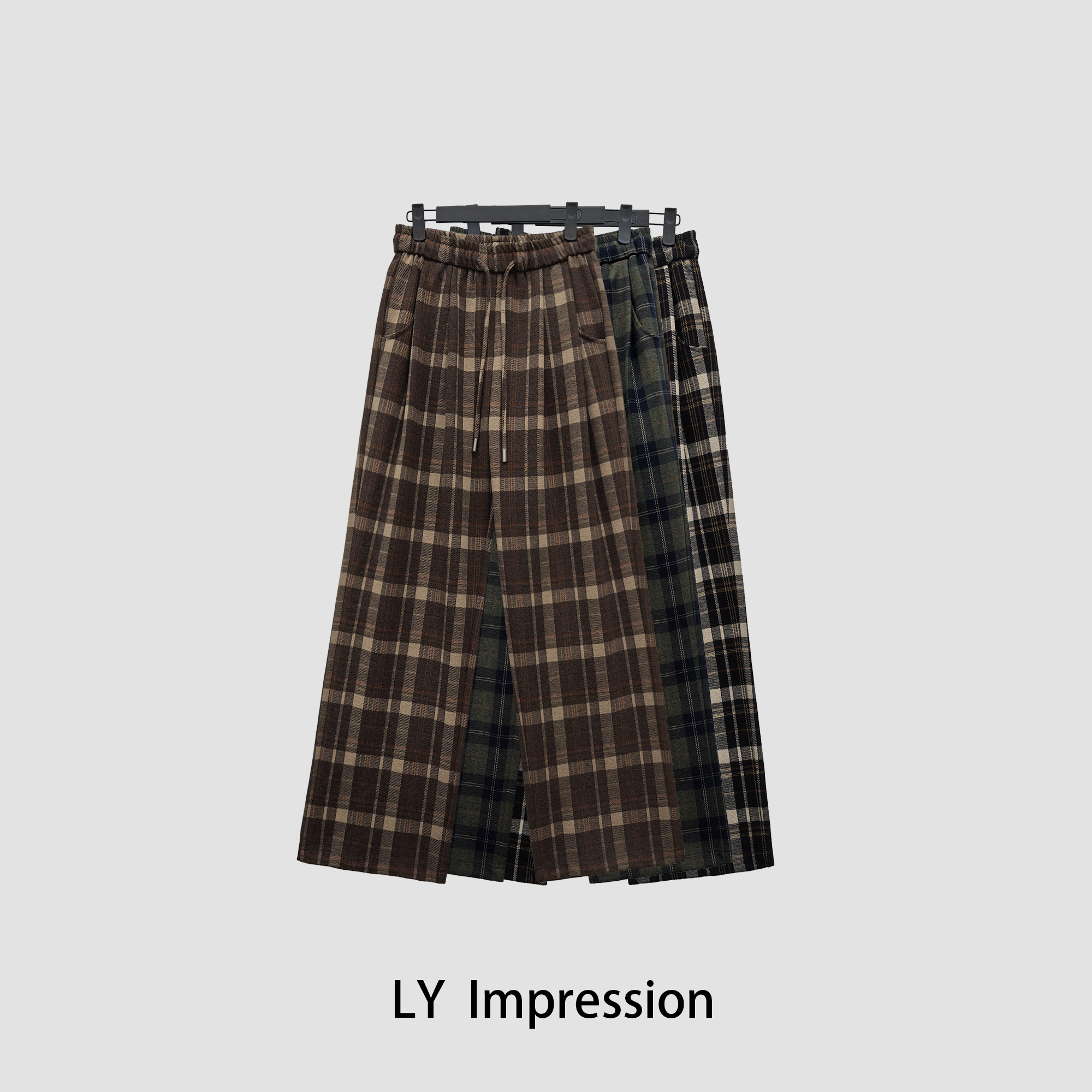 【格子裤】休闲百搭羊毛格子裤LYBK112