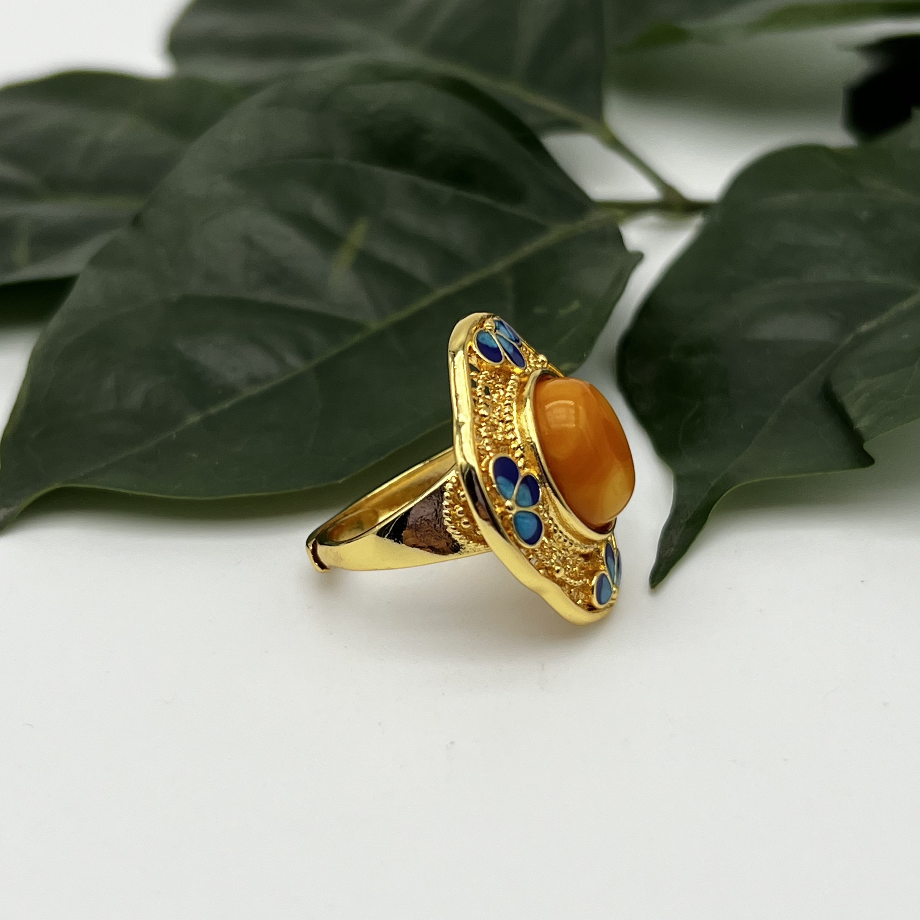 BB41琥珀蜜蜡戒指