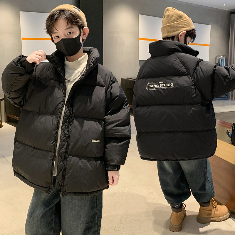 儿童装男童棉服冬装2023新款中大童冬季加厚棉衣外套韩版面包服潮