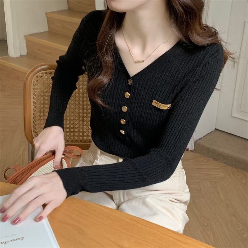 毛衣长袖上衣实体店清仓处理春秋百搭黑色打底韩版秋季秋冬洋气