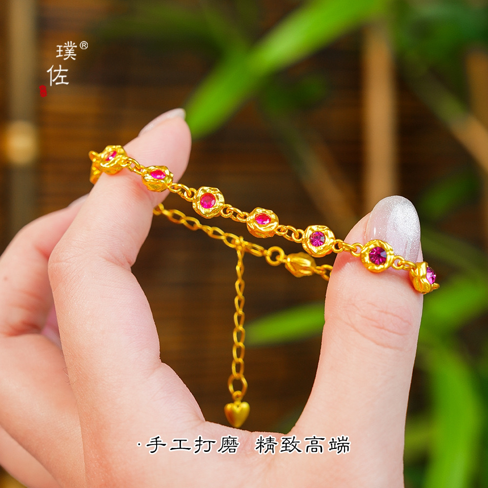 铜合金合成锆石手链 【SL0004】耀动星辰满天星手链