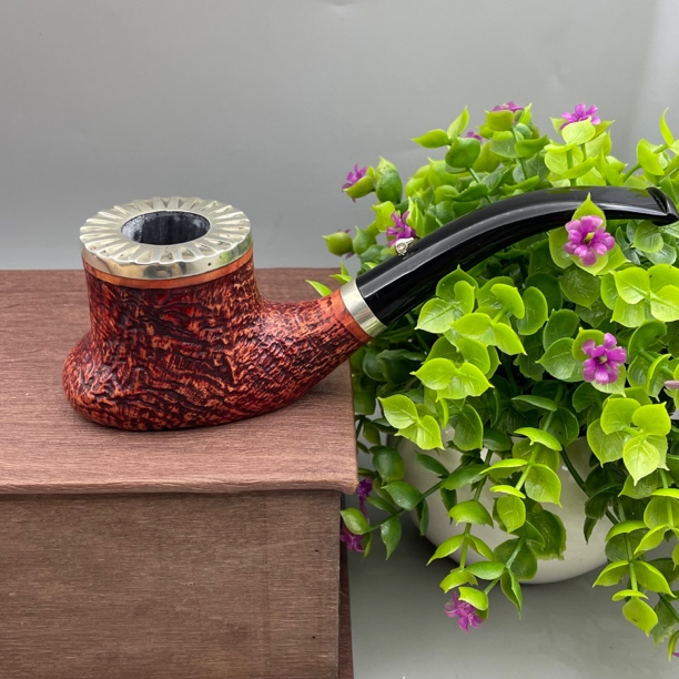 意大利鸭子十五子棋系列手工艺品银口石楠木烟斗烟具