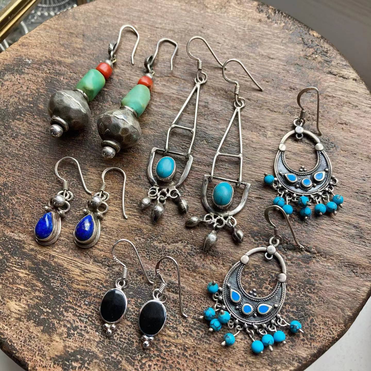 925银耳饰 耳饰复古简约手工气质百搭古风长款个性古典民族风夸张