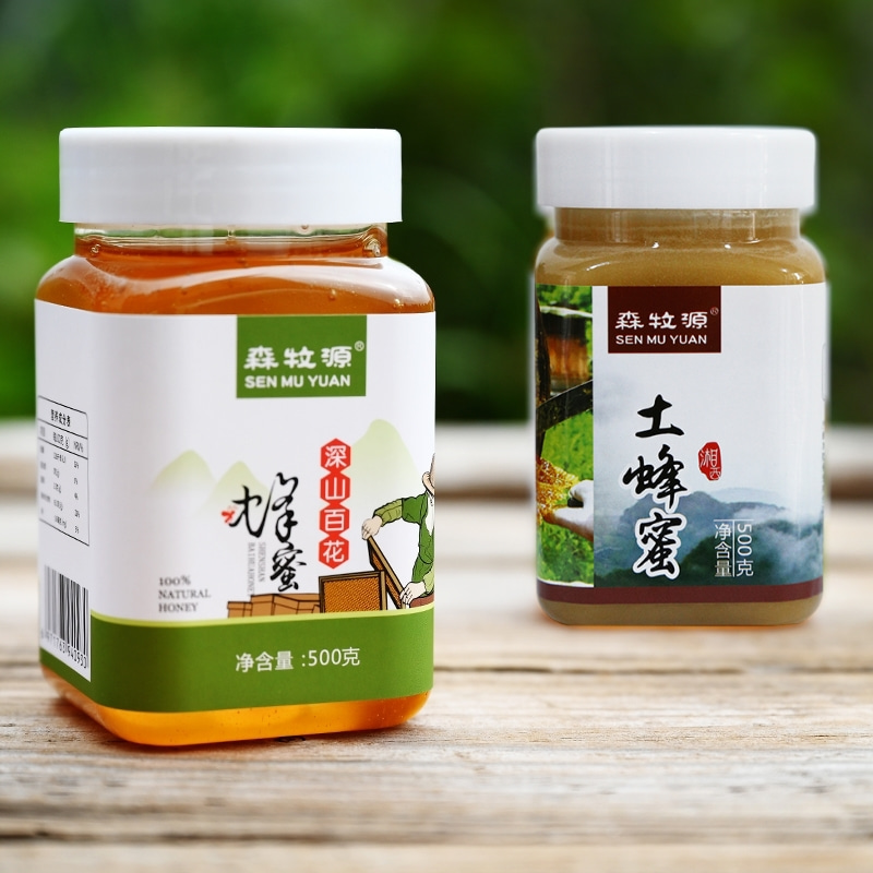 野生百花蜜自然土蜂蜜当地花香营养丰富纯正老式味道甜蜜密封保存