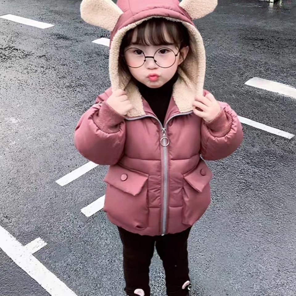 女童棉衣2023新款儿童冬季棉服1洋气2加厚3外套5岁女宝宝棉袄冬装