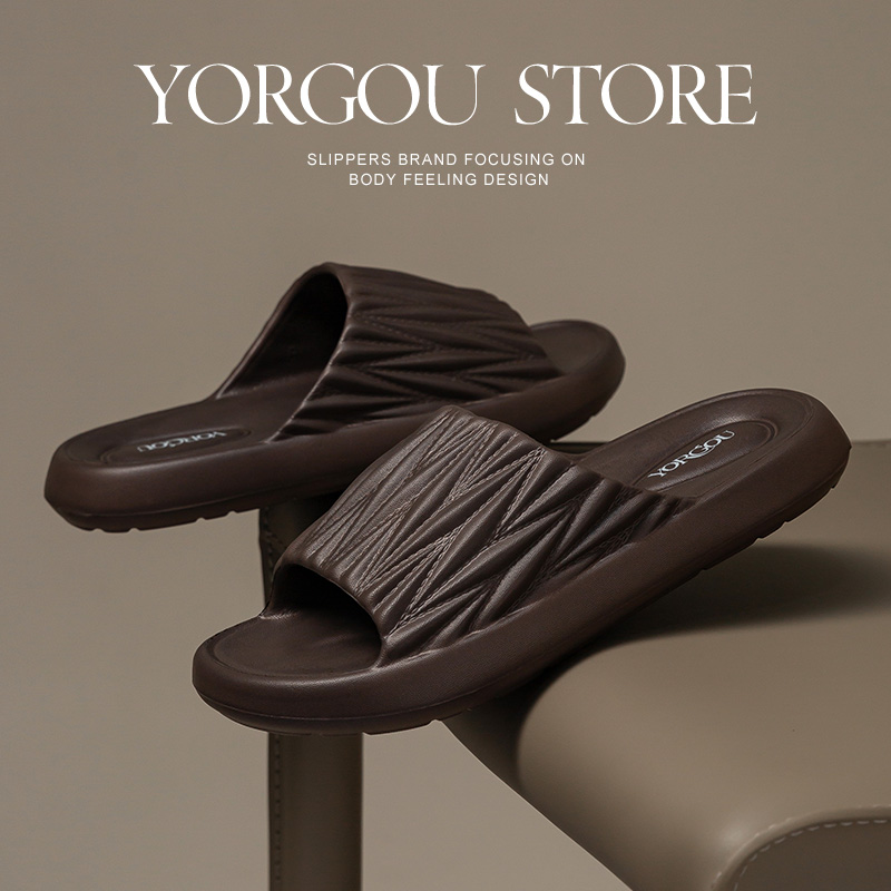 远港美拉德褶皱防滑女夏季室内居家洗澡浴室软底外穿男凉夏夏天