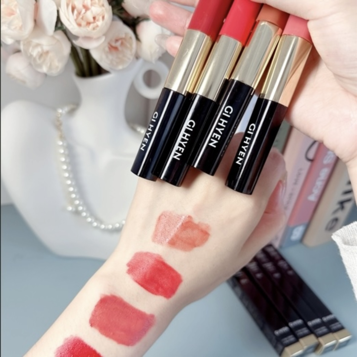 双效持色润感唇釉组合套