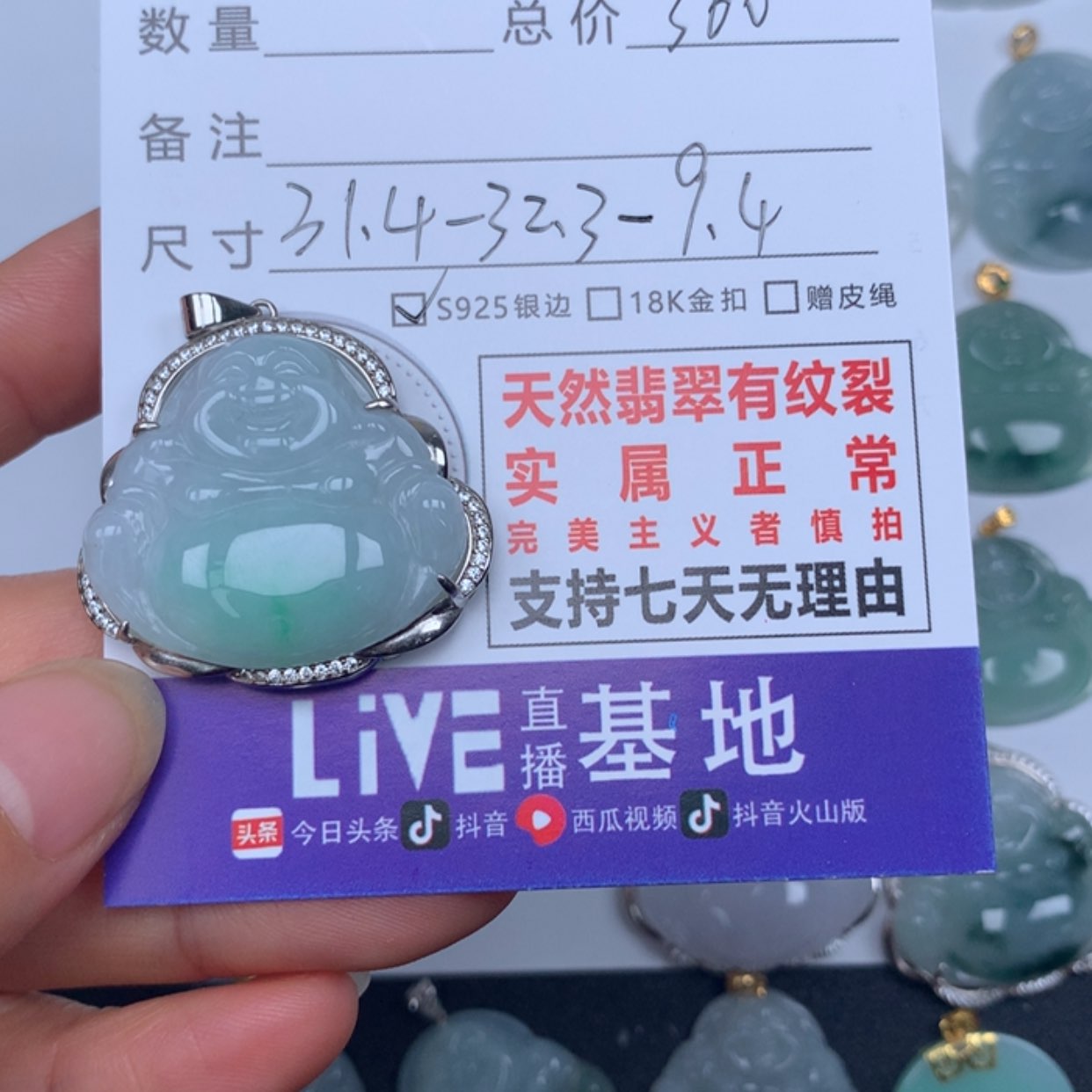 【闪购商品】翡翠颈饰未镶嵌菲