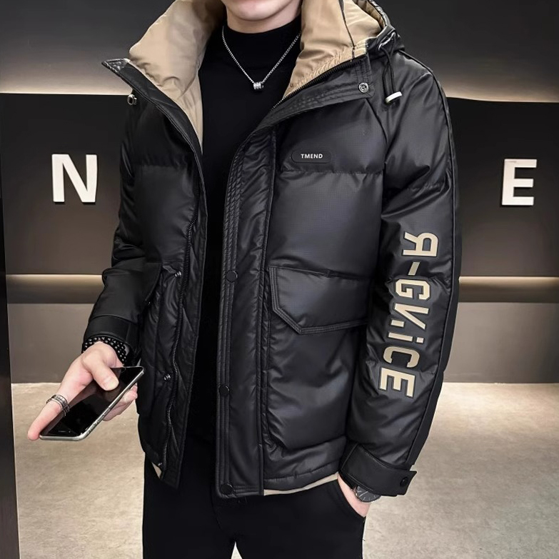 Z7潮牌轻奢高端男士外套男秋冬款男装高档加加厚连帽男款夹克衣