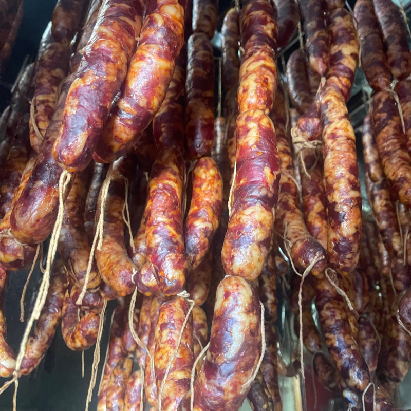 手工麻辣香肠柴火烟熏  王晓宇