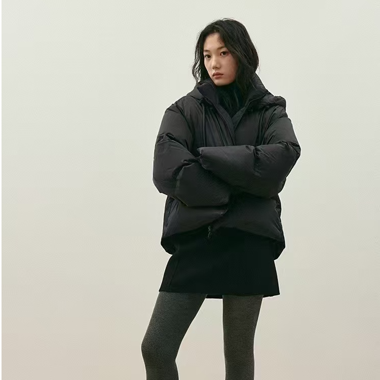 【请漂亮姐姐吃饭】秋冬新款箱型韩版连帽羽绒服