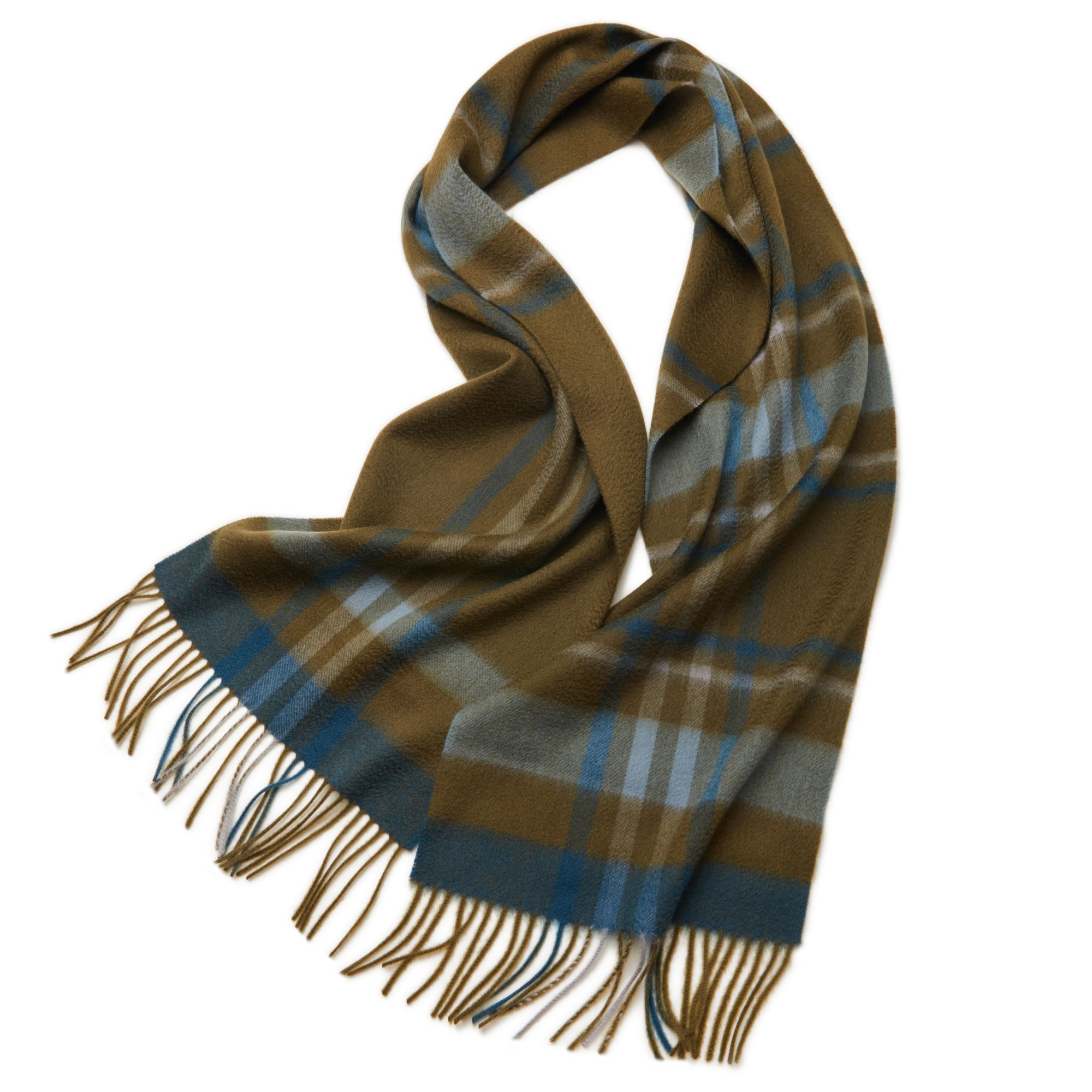 轻奢纯羊绒 年轻窄版围巾春夏时髦格子男女情侣外搭披肩