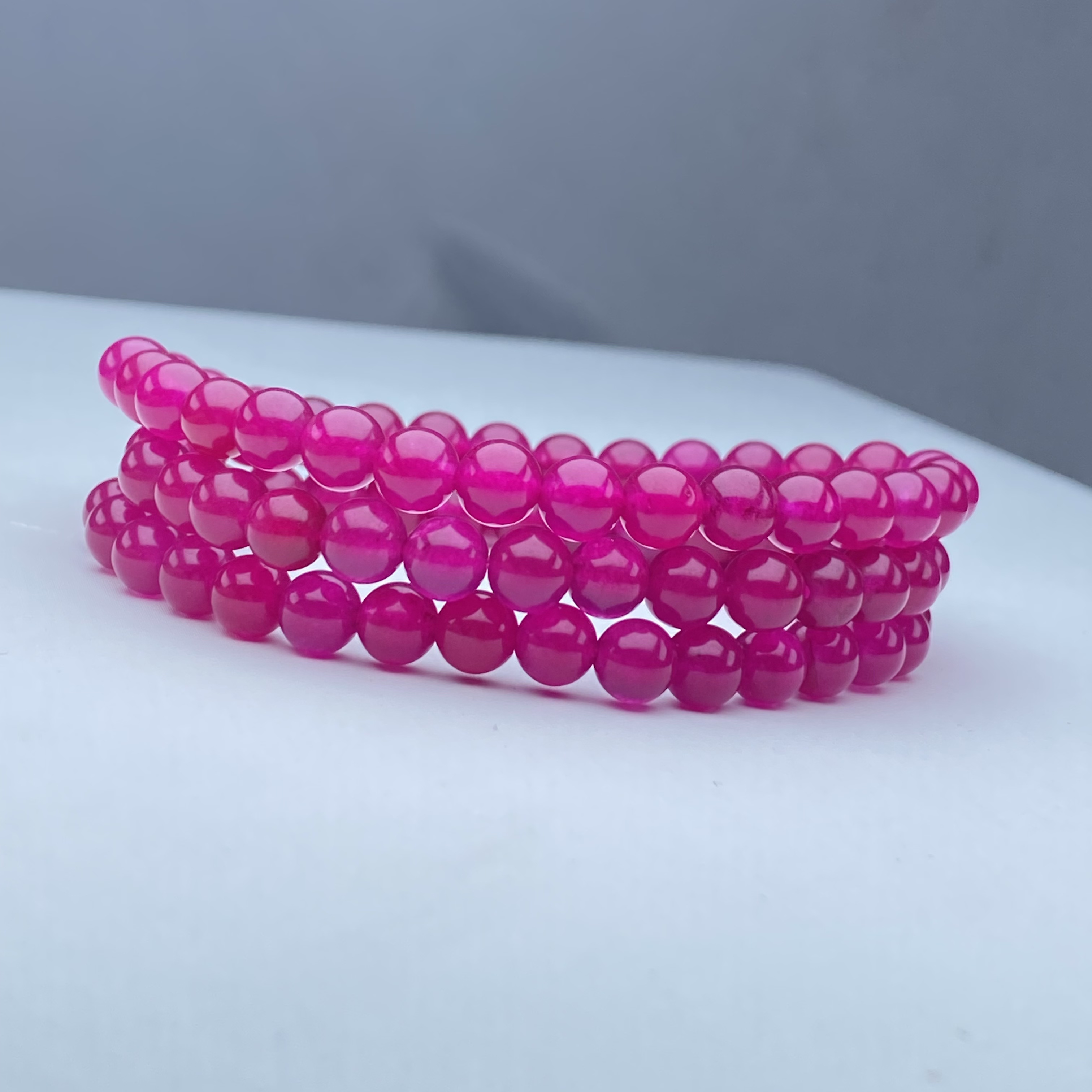 638号精品高货鲁比红多圈手链6mm多样性发一件