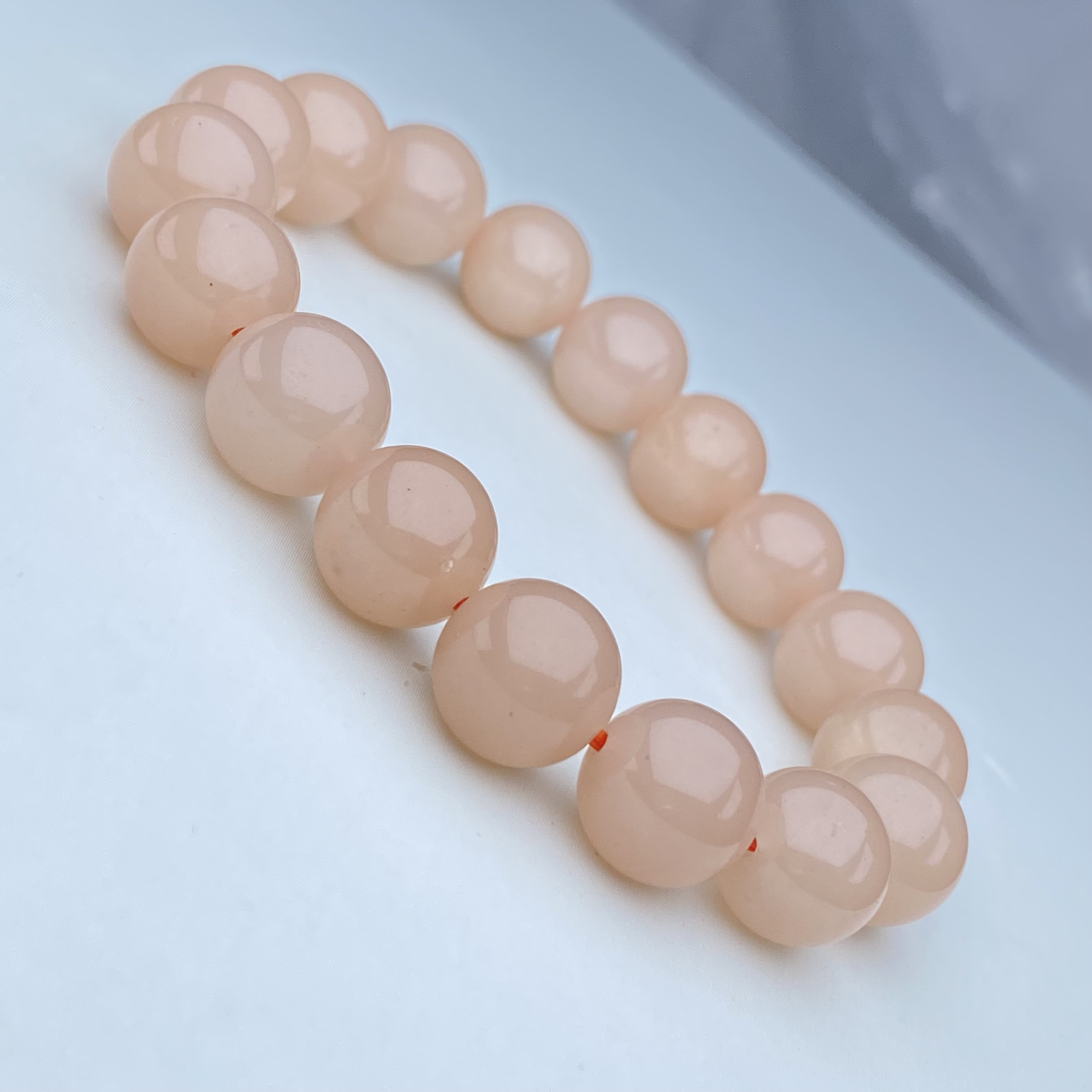 445号精品藕粉手链12mm多样性发一件