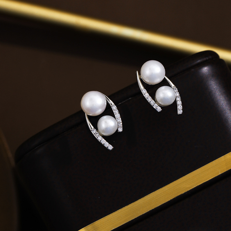 164通勤百搭气质珍珠耳环耳饰