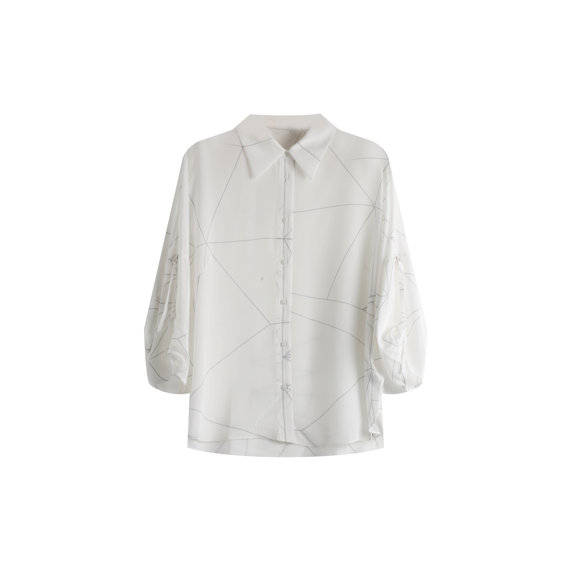 16MM03双绉印花桑蚕丝衬衫2024夏装新款真丝YJHY-622070