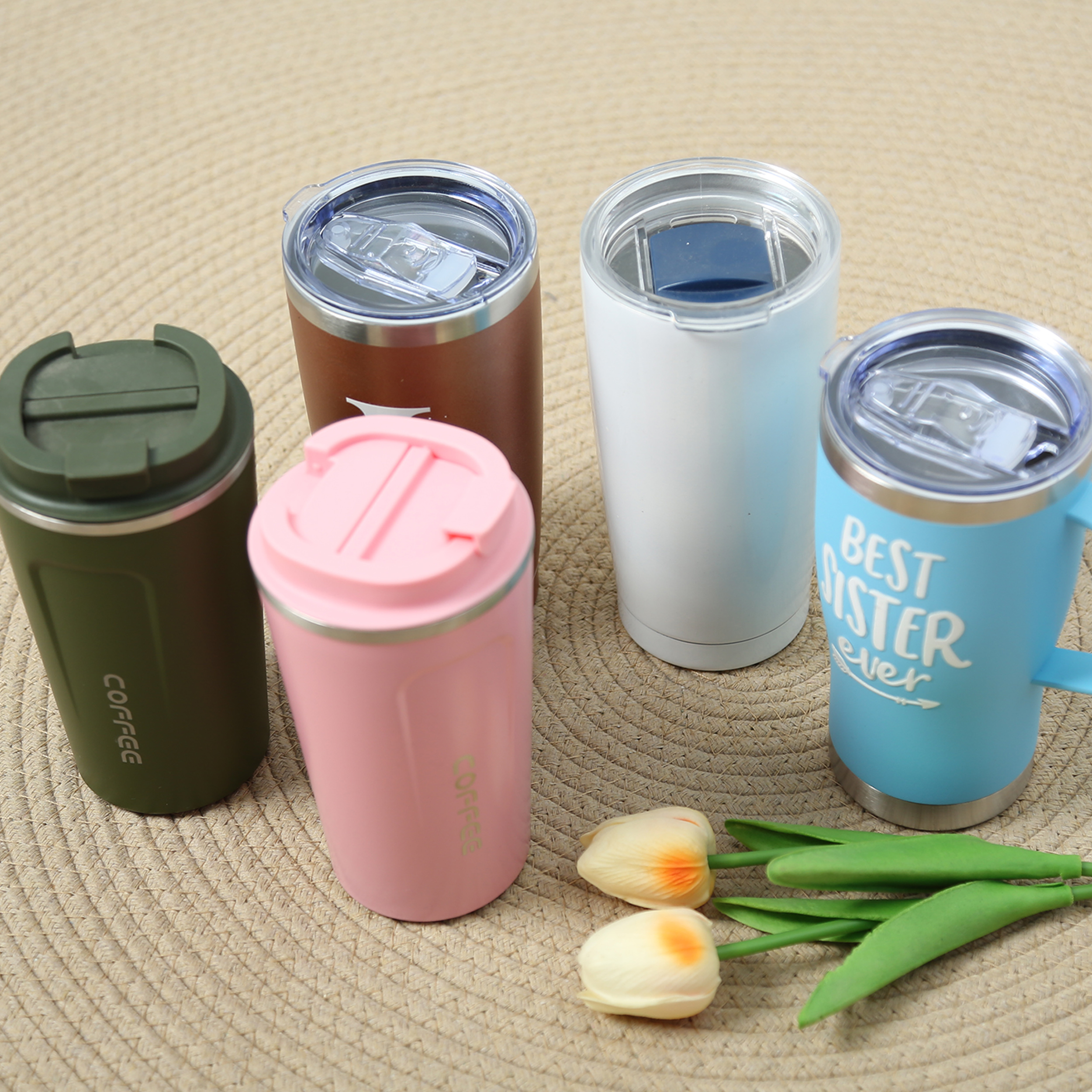 便携不锈钢美式咖啡杯车载家用办公随手杯6D366（不分颜色、款式）