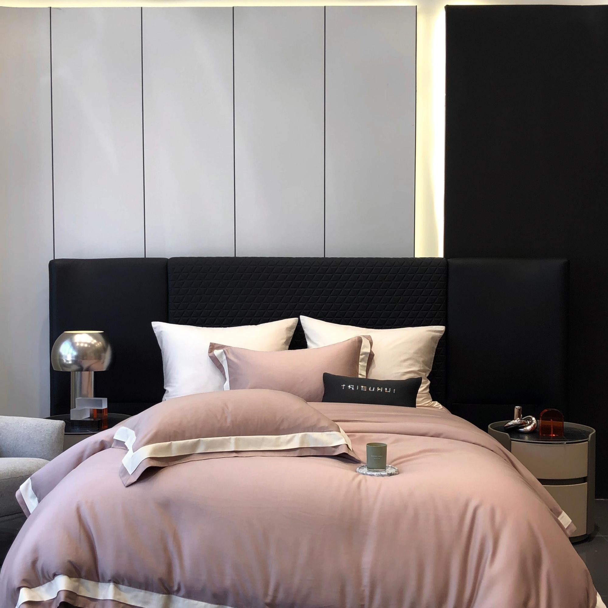 轻磨毛兰精超细旦天丝棉磨毛简约1秋冬床品四件套-圣彼得