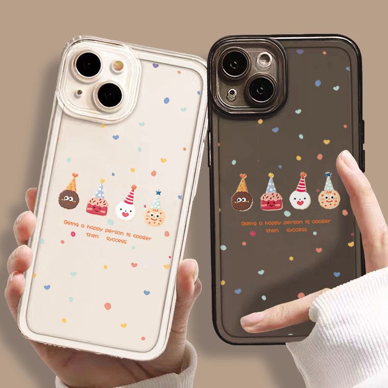 甜甜圈苹果15promax手机壳iPhone14新款13透明12简约11软壳x女7/8