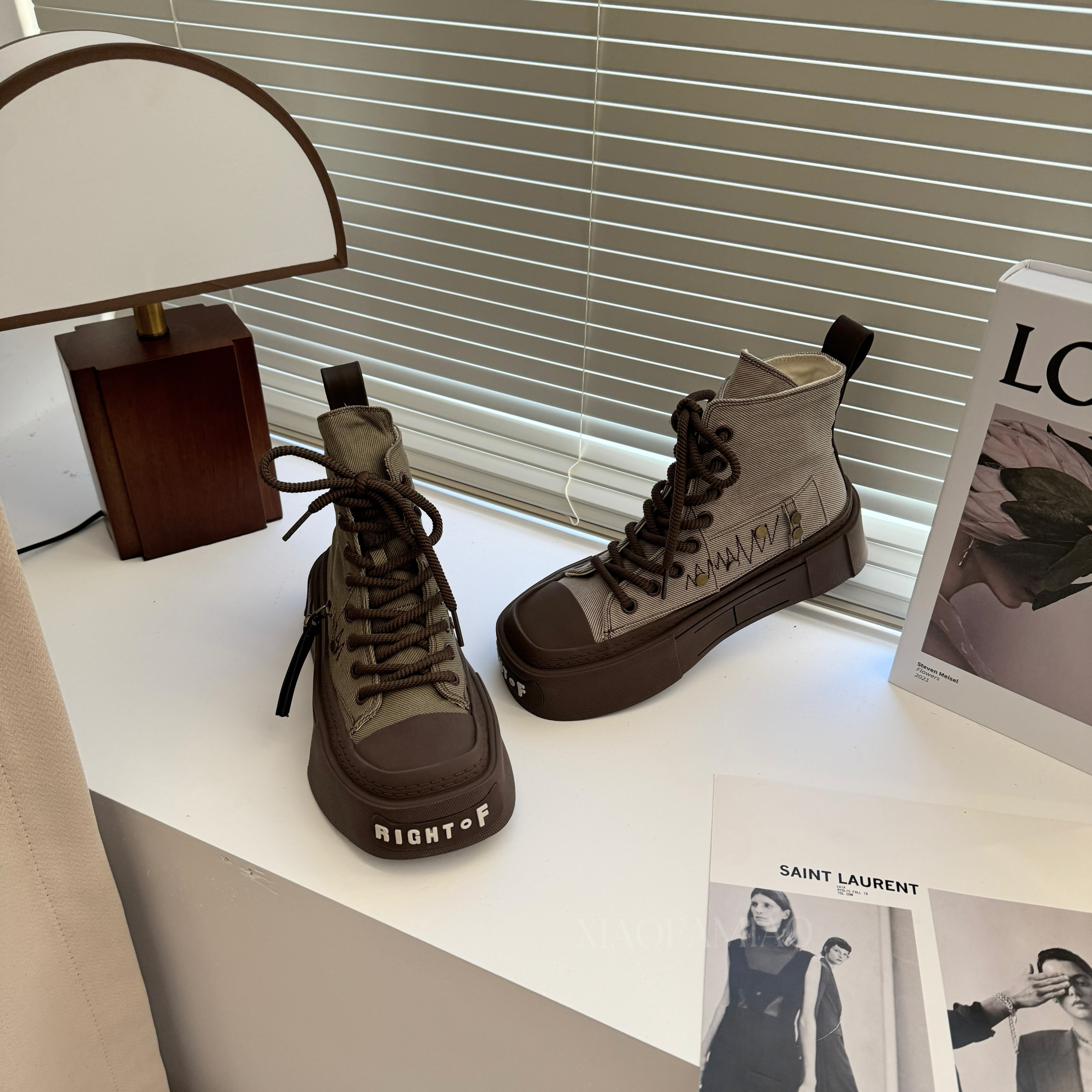 小发喵英伦风四季时尚百搭复古系带短靴999