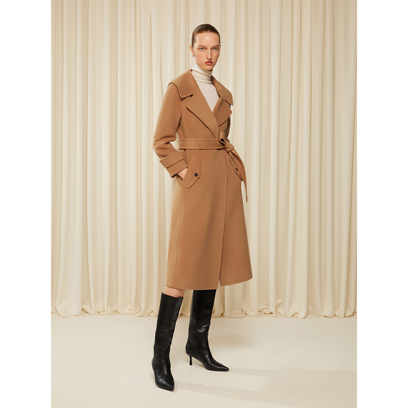 Song of Song/歌中歌翻领羊绒气质时尚女士毛呢外套5C43580050