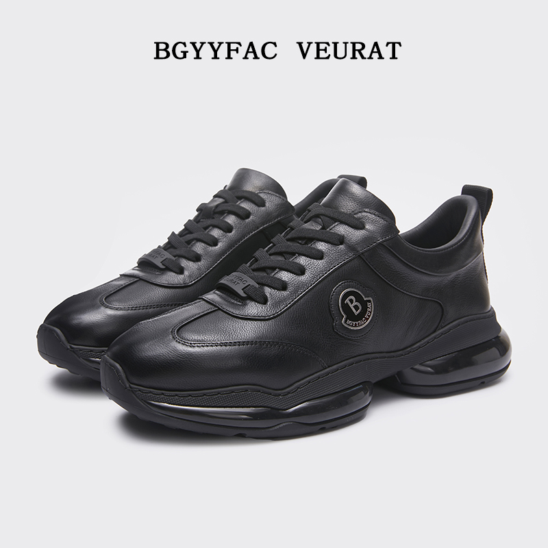 BGYYFAC VEURAT复古轻奢男士运动休闲鞋秋季百搭时尚系带H926-2