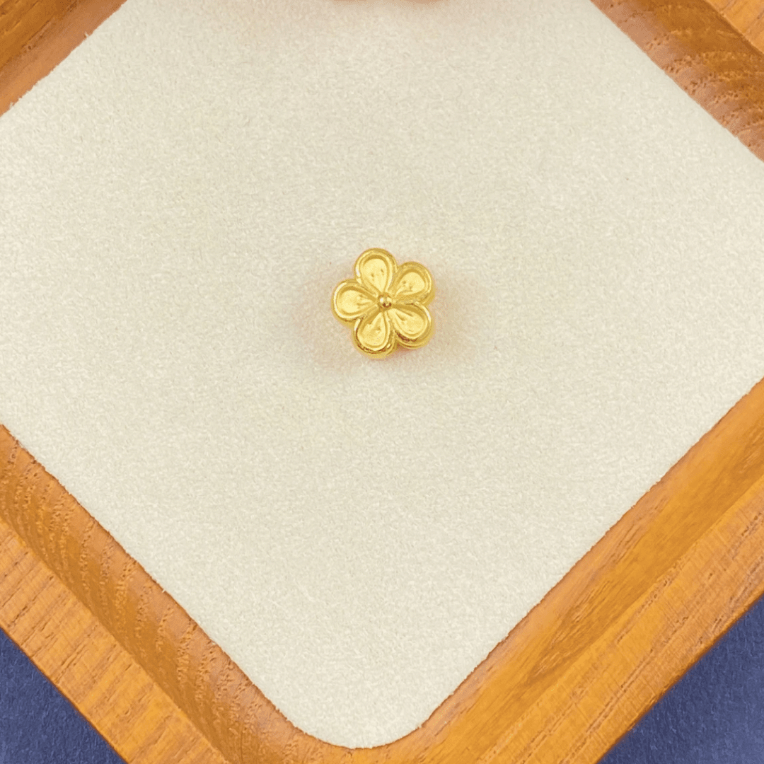 【曼曼专享】足金999饰品 一路生花小桃花饰品（赠合金链）