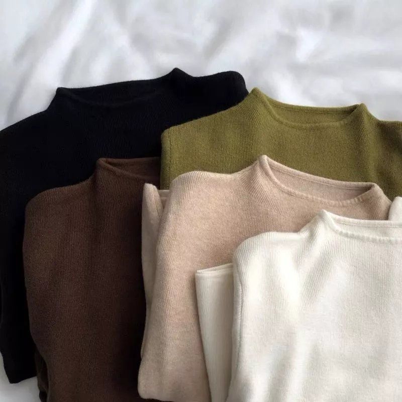 长袖打底衫毛衣秋冬新款韩版百搭修身毛衣气质洋气外穿女潮