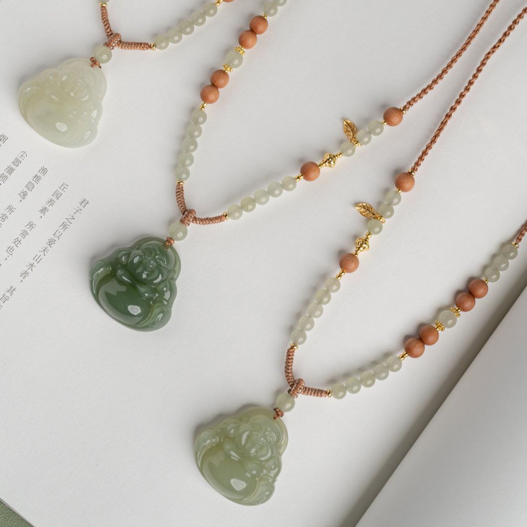 和田玉大肚弥勒佛卡30佛公（多样性发货一个)