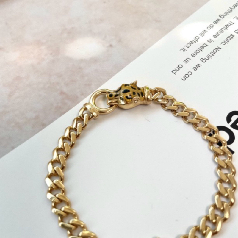 [美控MK]18K金豹子头手链/沙弗来/潮流酷炫风