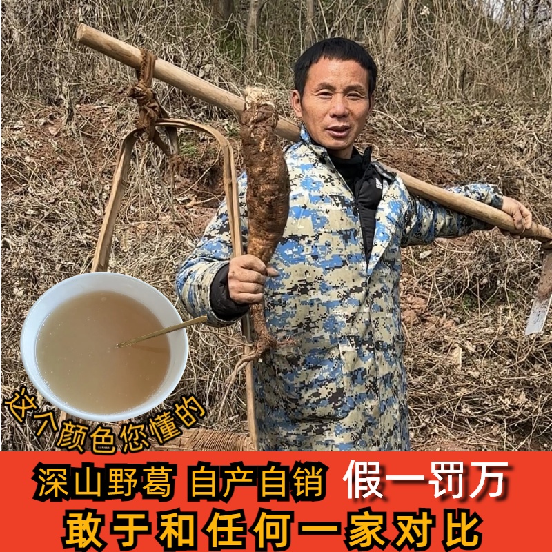 纯正野生葛根粉江西农家深山葛粉营养传统手工葛根粉包邮假一罚万
