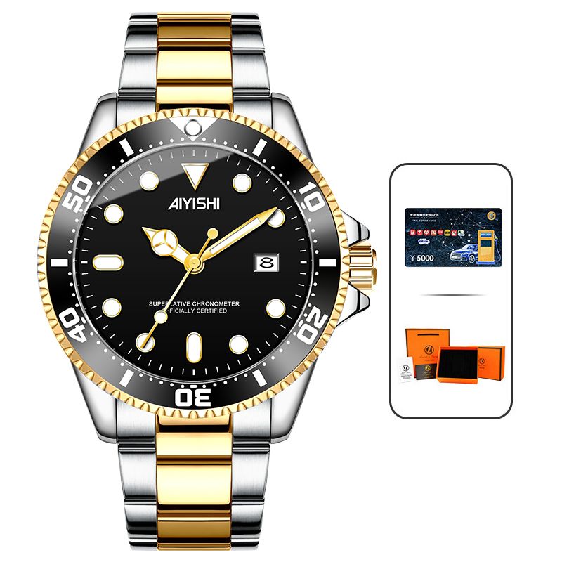 瑞士注册品牌AIYISHI爱依士全新未使用气质男士腕表-2089-MSGJ