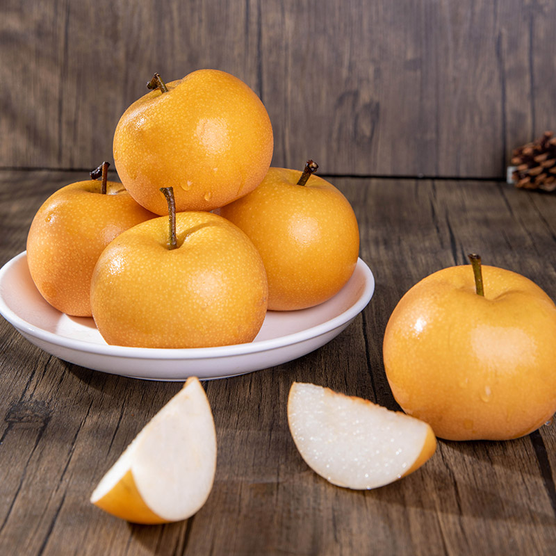 山东秋月梨汁水丰富脆甜无渣汁水丰富新鲜采摘皮薄个大梨子