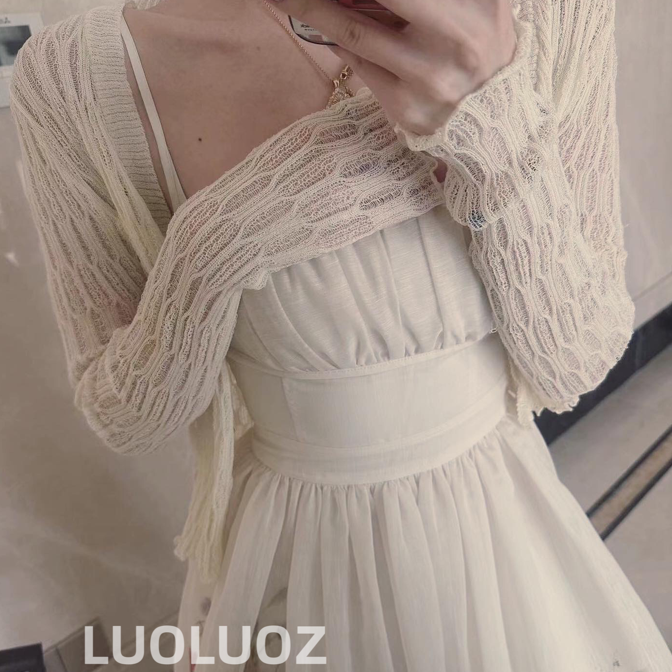 LUOLUOZ【仅开衫】高级感轻奢气质设计感开衫G6422