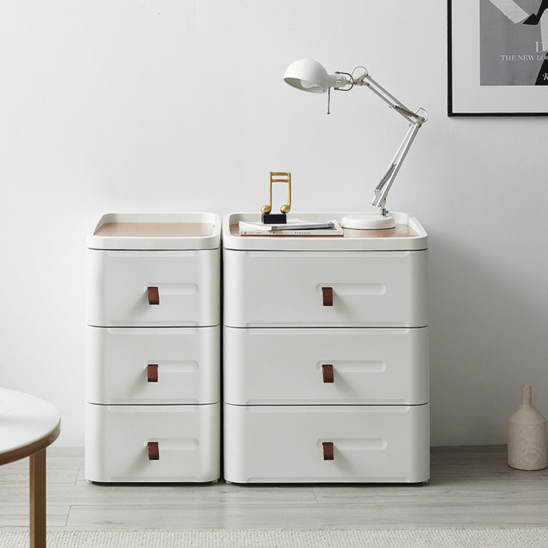 日式抽屉式收纳柜 家居塑料储物柜 大号杂物零食收纳柜简约床头柜