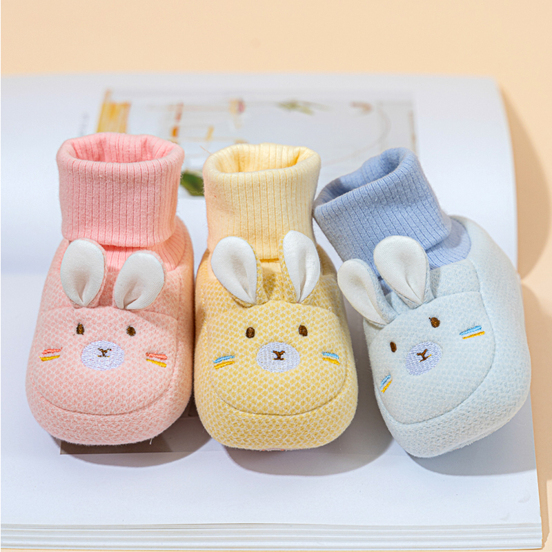 冬季0-12个月新生儿鞋子加厚保暖宝宝鞋加绒软底步前鞋防滑学步鞋