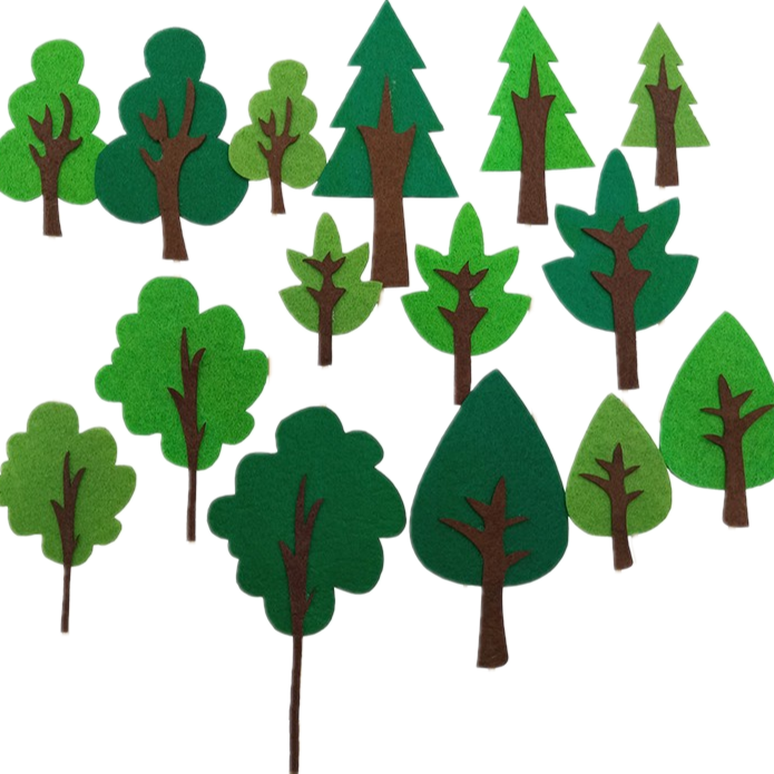 包邮毛毡小树蛋糕节日装饰插件烘焙插牌甜品台