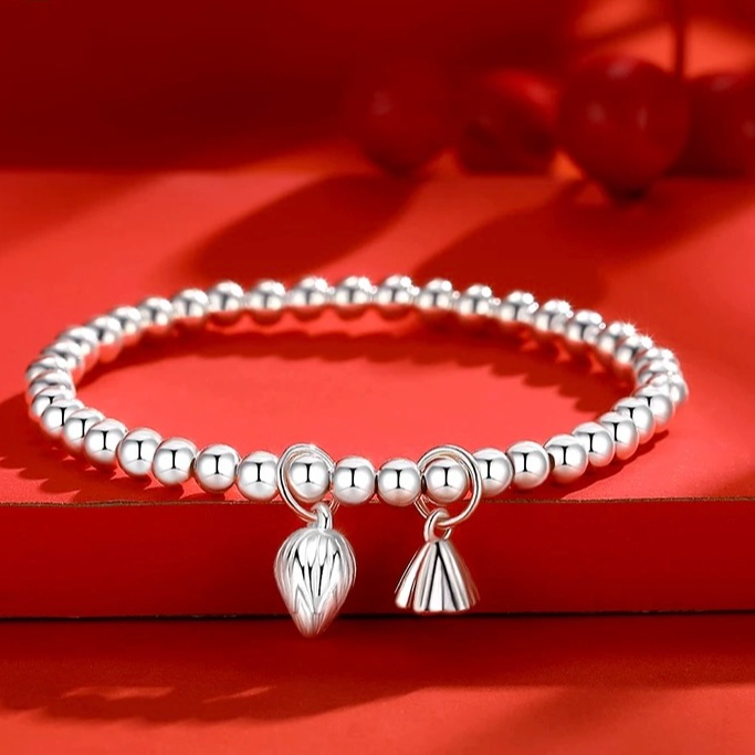 足银手链 【17克】足银两世欢莲花莲蓬纯洁高尚爱情简约