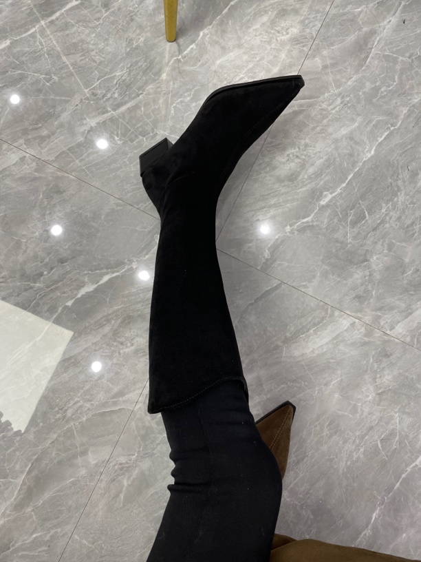 【相老板】精选新品~191-女人味尖头方跟长靴