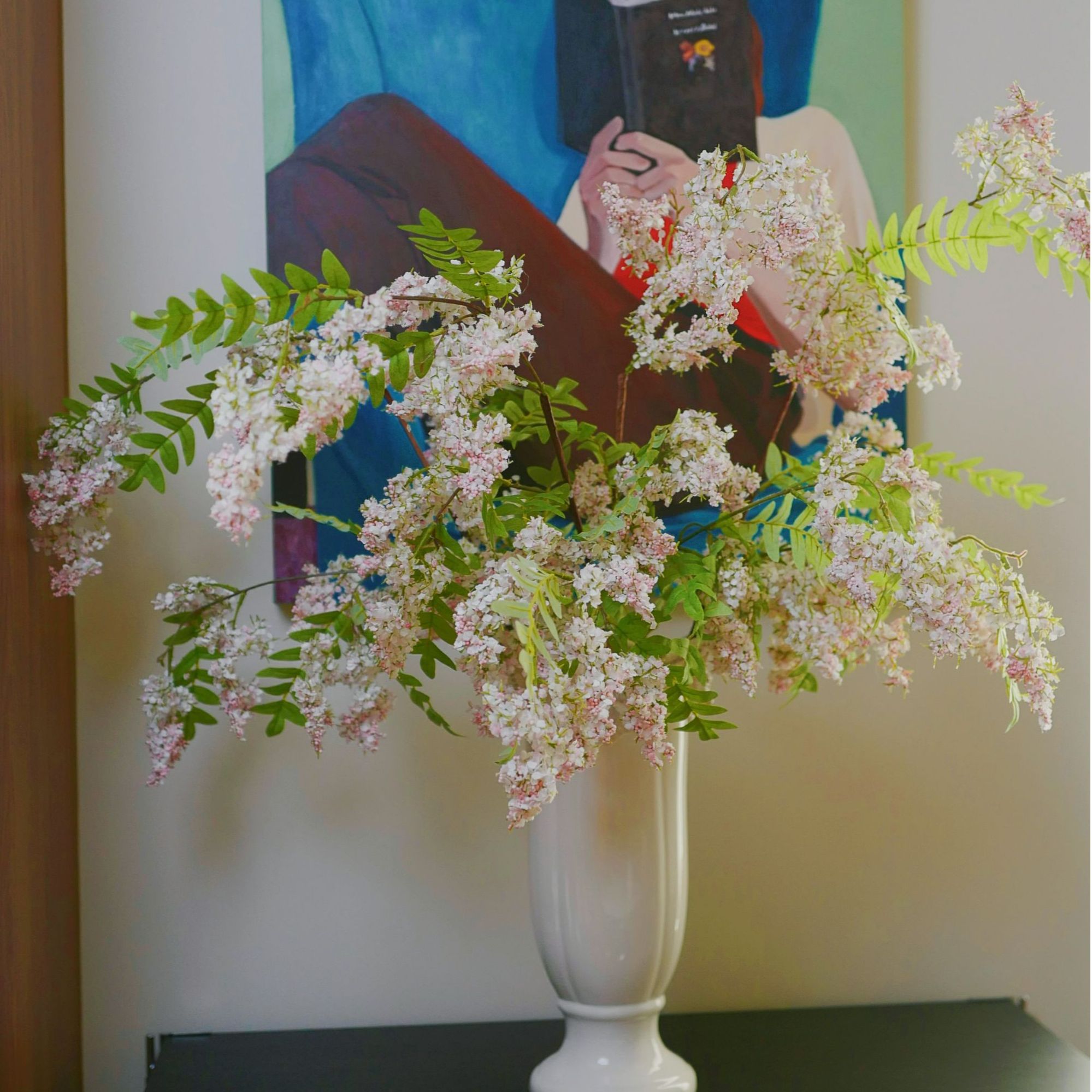 掬涵【推荐】槐蕊仿真花法式客厅餐厅装饰