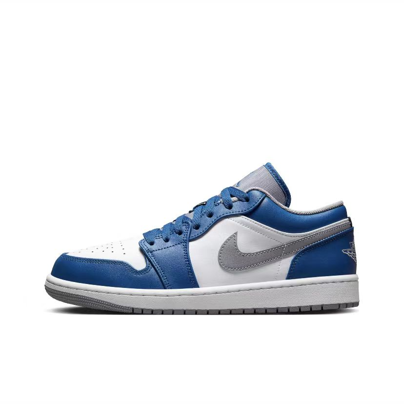 Nike Air Jordan 1 Low 复古白蓝篮球鞋553558-412
